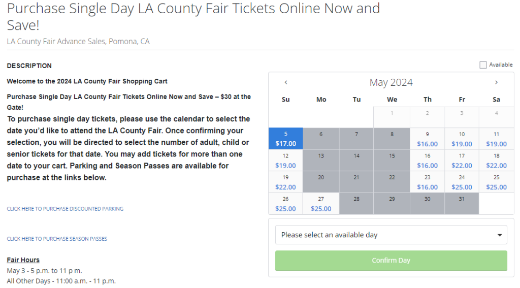 County Fair Tickets Online